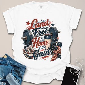 Land of the Free America Gym Shirt