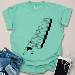 Leg Day Soreness Funny Doodle Shirt