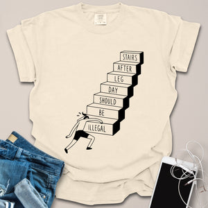 Leg Day Soreness Funny Doodle Shirt