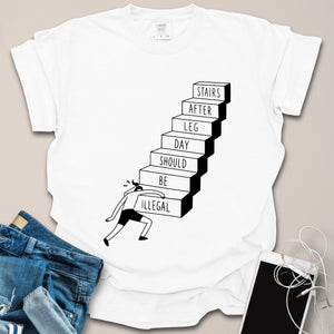 Leg Day Soreness Funny Doodle Shirt