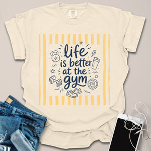 Life is Better at Gym Doodle Shirt
