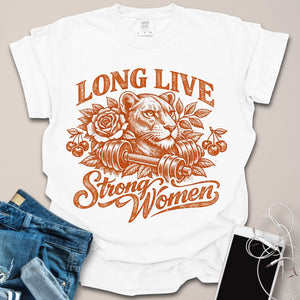 Long Live Strong Women Vintage Lioness Shirt