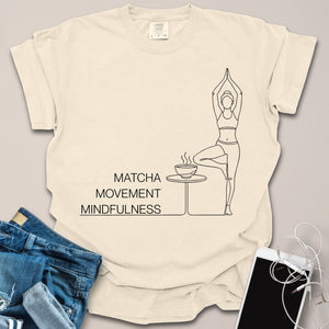 Matcha Movement Mindfulness Line Art Shirt