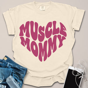 Muscle Mommy Heart Shape Shirt