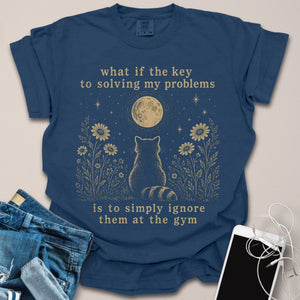 Vintage Celestial Raccoon Gym Shirt