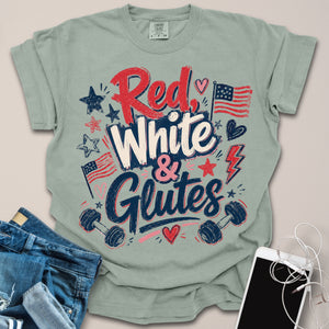 Red White & Glutes Brushstroke Shirt