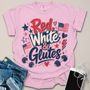 Red White & Glutes Brushstroke Shirt