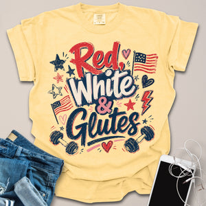 Red White & Glutes Brushstroke Shirt