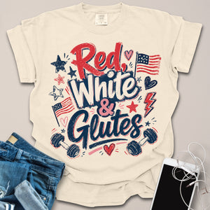 Red White & Glutes Brushstroke Shirt