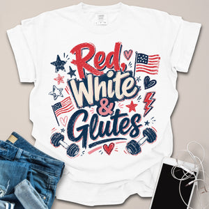 Red White & Glutes Brushstroke Shirt