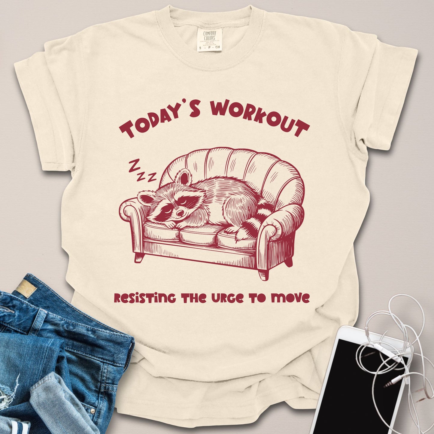 Rest Day Raccoon Graphic Shirt