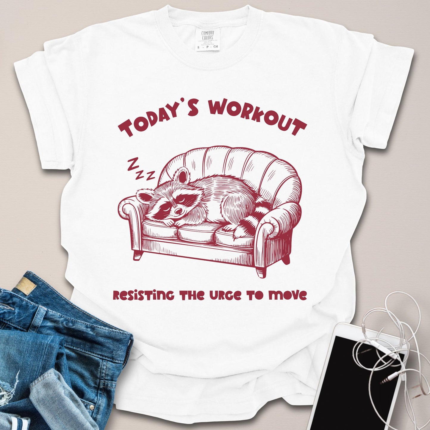 Rest Day Raccoon Graphic Shirt