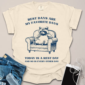 Rest Day Vintage Raccoon Gym Shirt