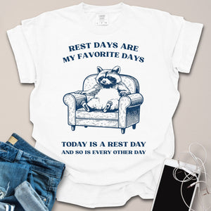 Rest Day Vintage Raccoon Gym Shirt
