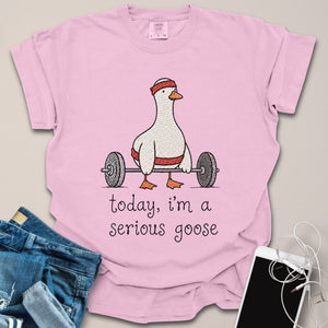 Goose Faux Embroidery Shirt