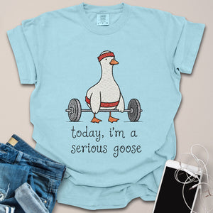 Goose Faux Embroidery Shirt