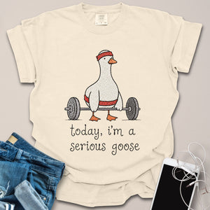 Goose Faux Embroidery Shirt