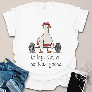 Goose Faux Embroidery Shirt