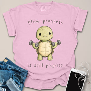 Slow Progress Turtle Motivational Shirt