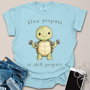 Slow Progress Turtle Motivational Shirt