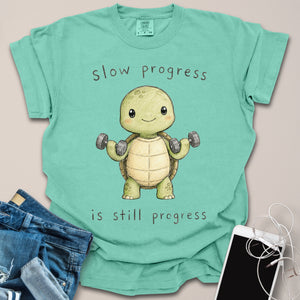 Slow Progress Turtle Motivational Shirt