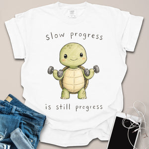 Slow Progress Turtle Motivational Shirt