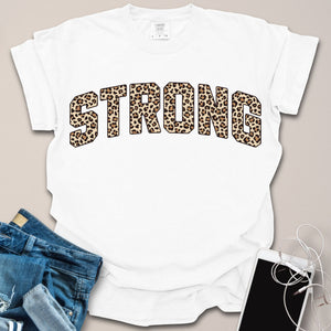 Strong Word Leopard Print Shirt