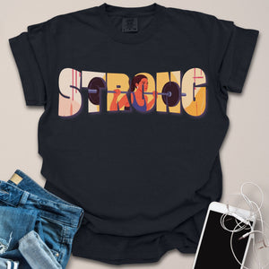 Strong Word Mask Gym Shirt