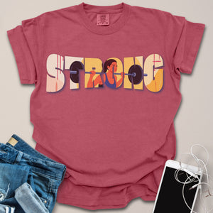 Strong Word Mask Gym Shirt