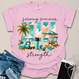 Summer Strength Stripe Panels Shirt