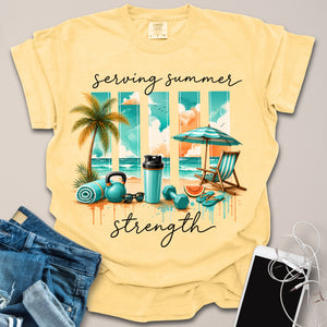 Summer Strength Stripe Panels Shirt