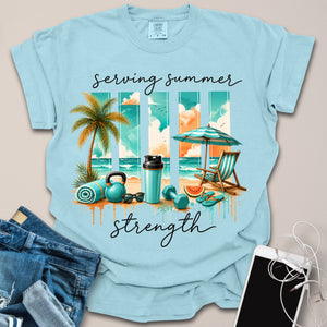 Summer Strength Stripe Panels Shirt