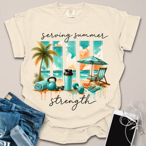 Summer Strength Stripe Panels Shirt