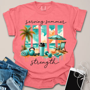 Summer Strength Stripe Panels Shirt