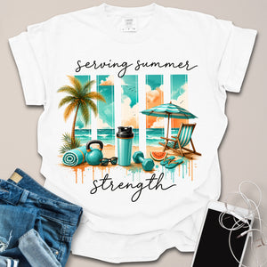 Summer Strength Stripe Panels Shirt