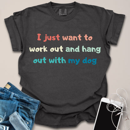 Workout + Hang With My Dog Retro Shirt