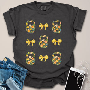 Yellow Coquette Kettlebell Grid Shirt