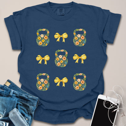 Yellow Coquette Kettlebell Grid Shirt