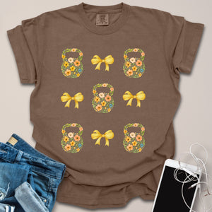 Yellow Coquette Kettlebell Grid Shirt